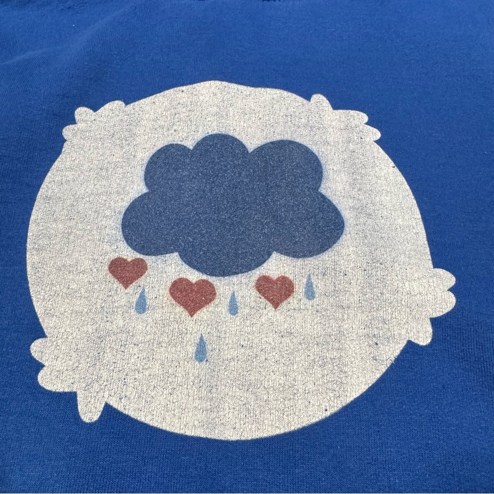 Care Bears Grumpy Bear Gildan Heavy Blend Blue Hoodie Unisex Small Boy Girl - Picture 2 of 8